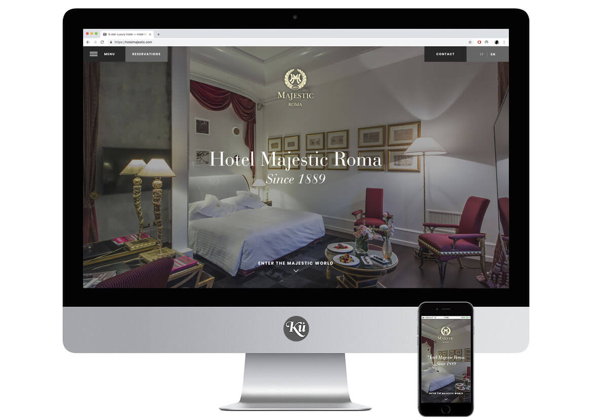 Hotel Majestic Roma Website - Screen 2