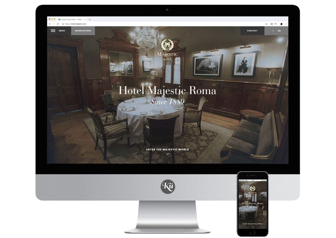 Hotel Majestic Roma Website - Screen 5