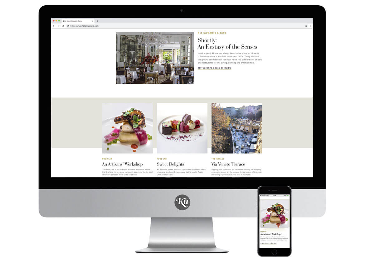 Hotel Majestic Roma Website - Screen 9