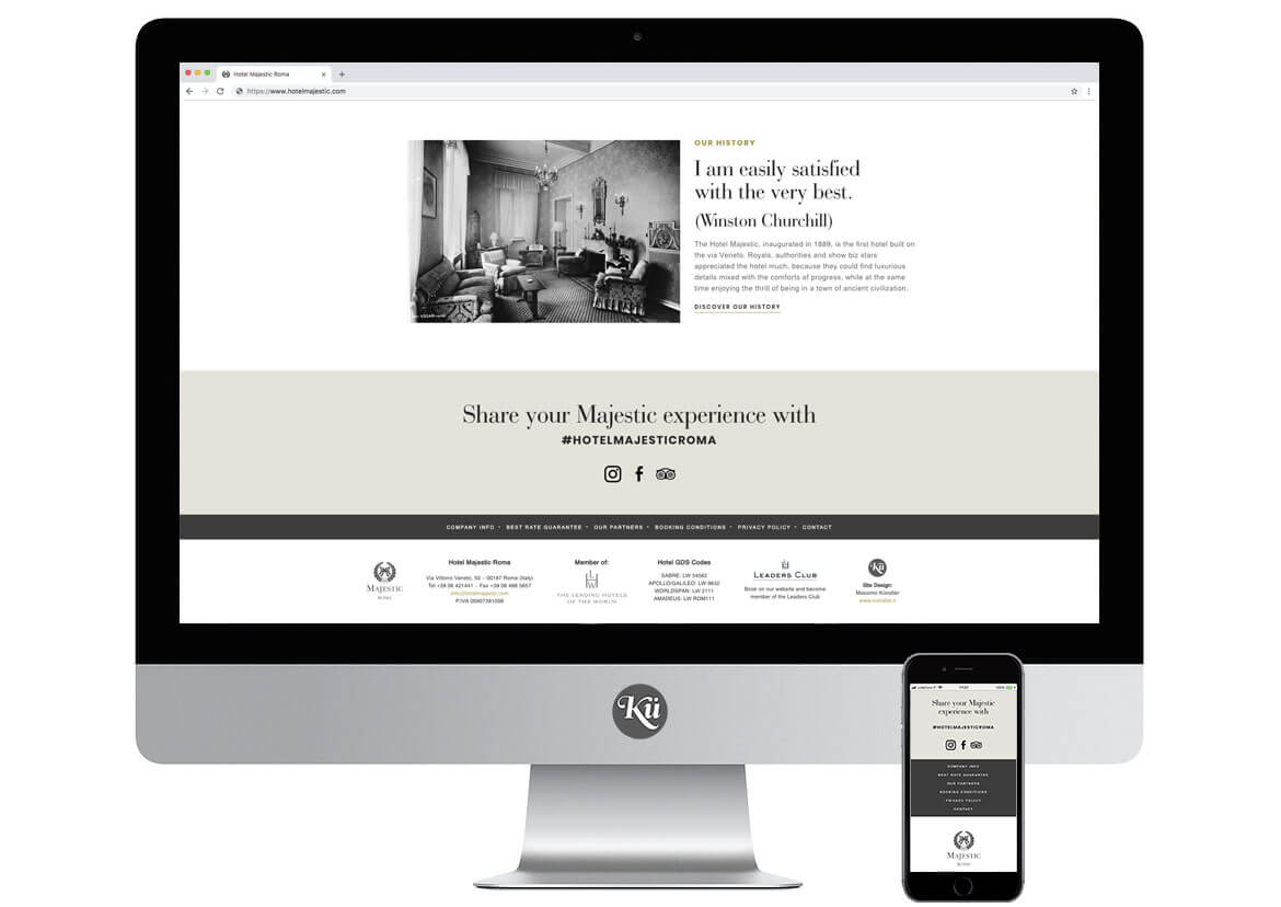Hotel Majestic Roma Website - Screen 11