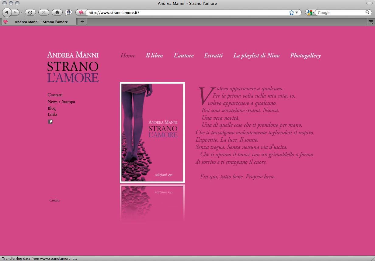 Strano l'Amore - Book Website 1